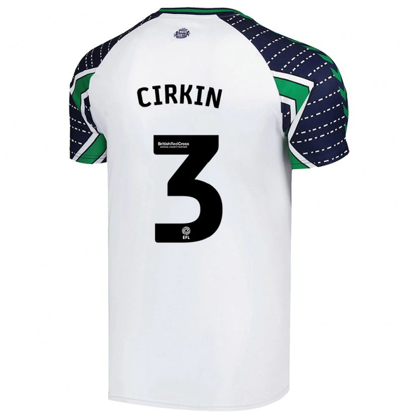 Danxen Dames Dennis Cirkin #3 Wit Uitshirt Uittenue 2024/25 T-Shirt