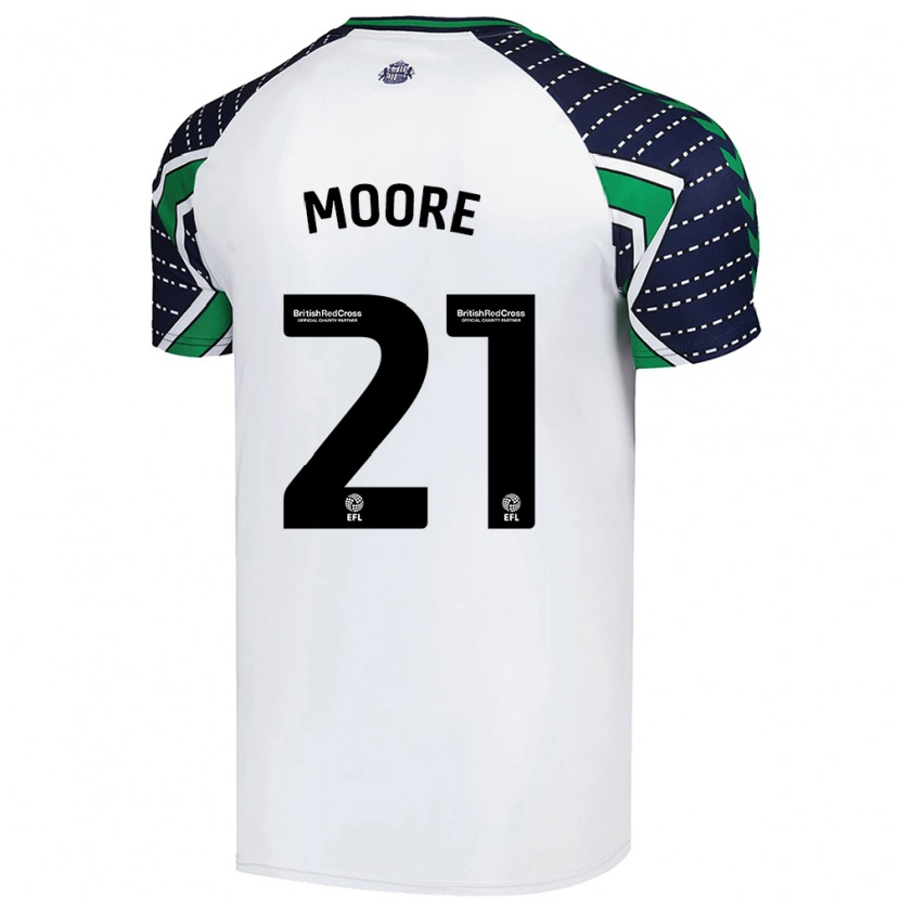 Danxen Dames Simon Moore #21 Wit Uitshirt Uittenue 2024/25 T-Shirt