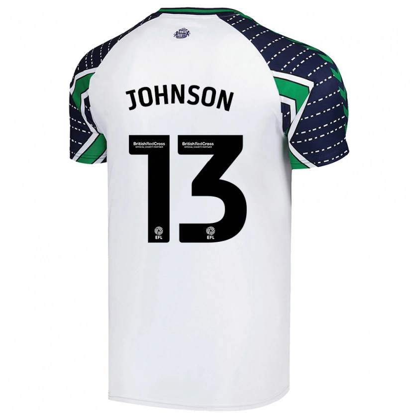 Danxen Dames Zak Johnson #13 Wit Uitshirt Uittenue 2024/25 T-Shirt