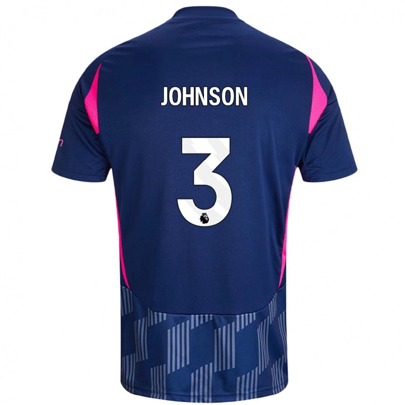 Danxen Dames Nat Johnson #3 Koningsblauw Roze Uitshirt Uittenue 2024/25 T-Shirt