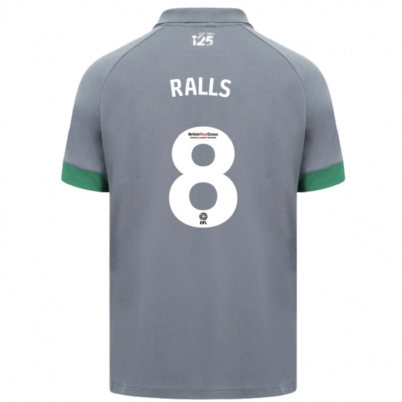 Danxen Dames Joe Ralls #8 Donkergrijs Uitshirt Uittenue 2024/25 T-Shirt
