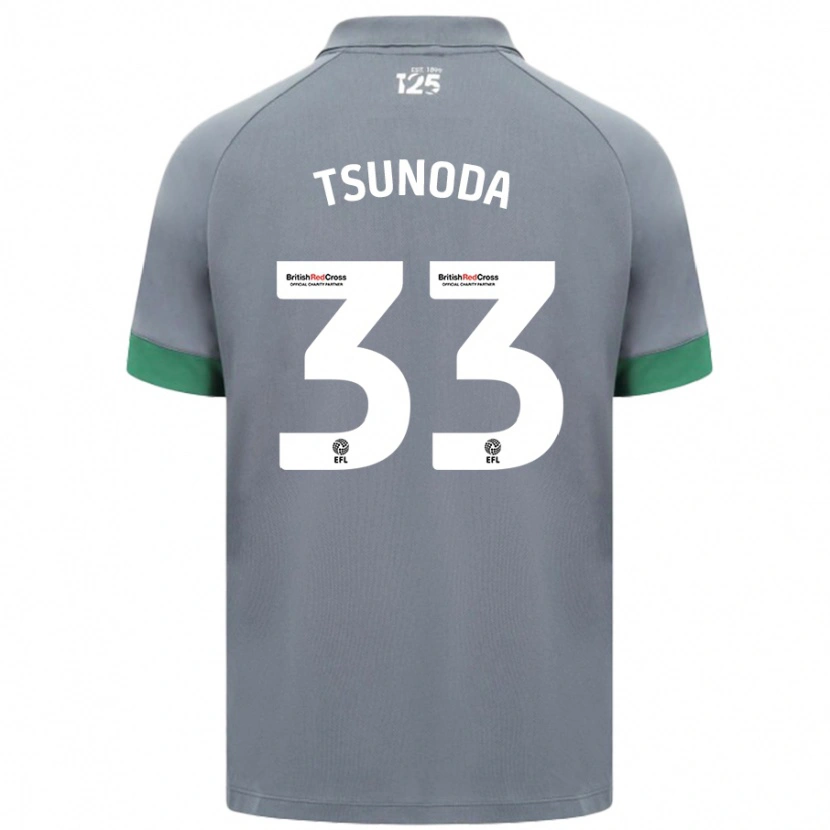 Danxen Dames Ryotaro Tsunoda #33 Donkergrijs Uitshirt Uittenue 2024/25 T-Shirt