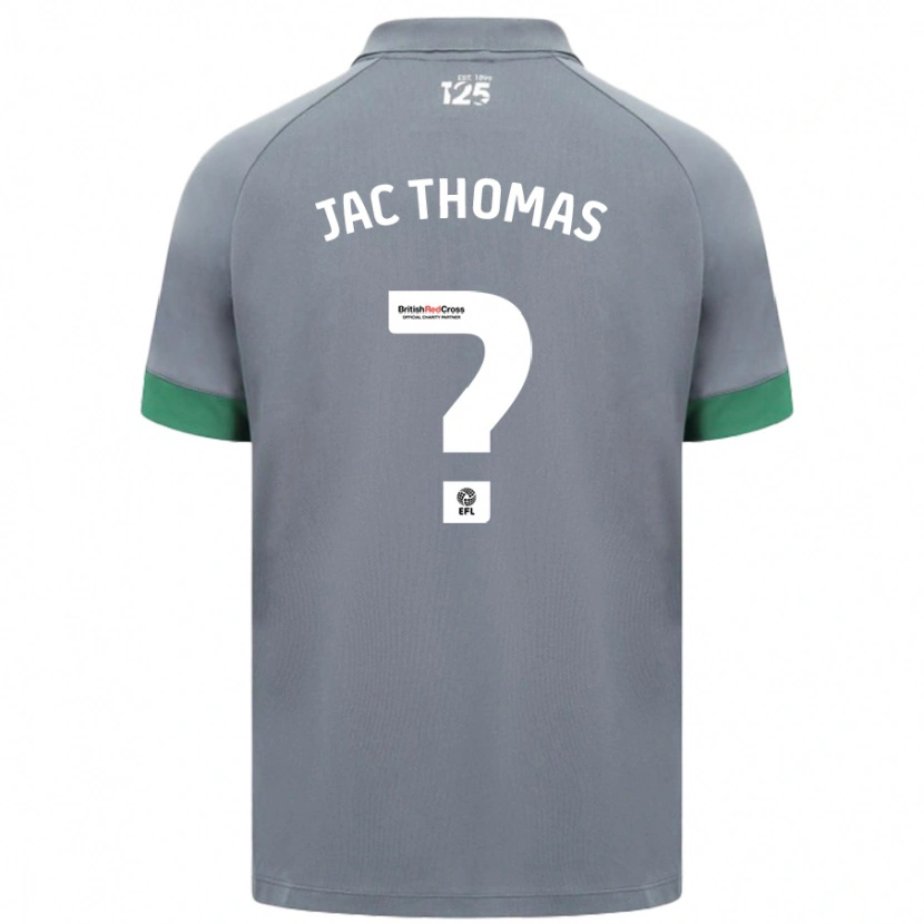 Danxen Dames Jac Thomas #0 Donkergrijs Uitshirt Uittenue 2024/25 T-Shirt