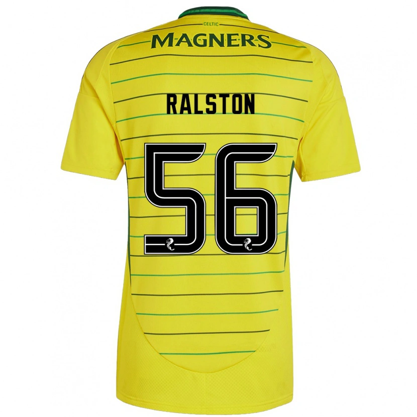 Danxen Dames Anthony Ralston #56 Geel Uitshirt Uittenue 2024/25 T-Shirt