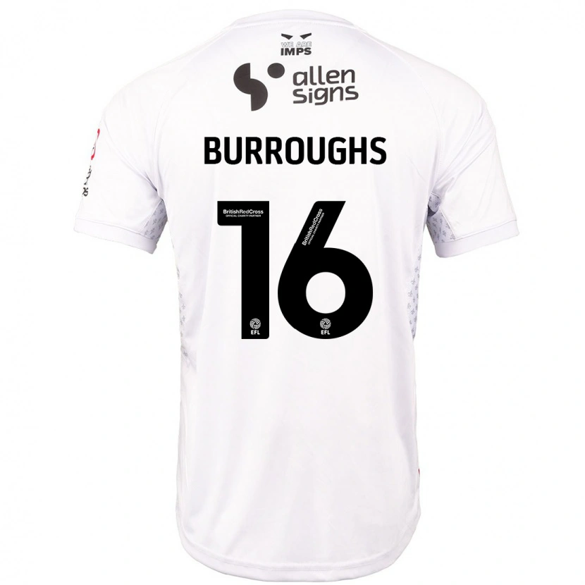 Danxen Dames Jack Burroughs #16 Rood Wit Uitshirt Uittenue 2024/25 T-Shirt