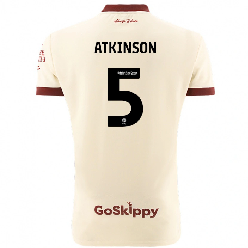 Danxen Dames Rob Atkinson #5 Crèmewit Uitshirt Uittenue 2024/25 T-Shirt