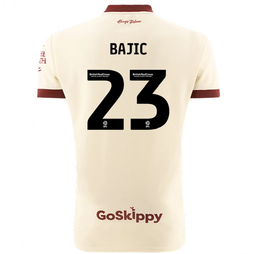 Danxen Dames Stefan Bajic #23 Crèmewit Uitshirt Uittenue 2024/25 T-Shirt
