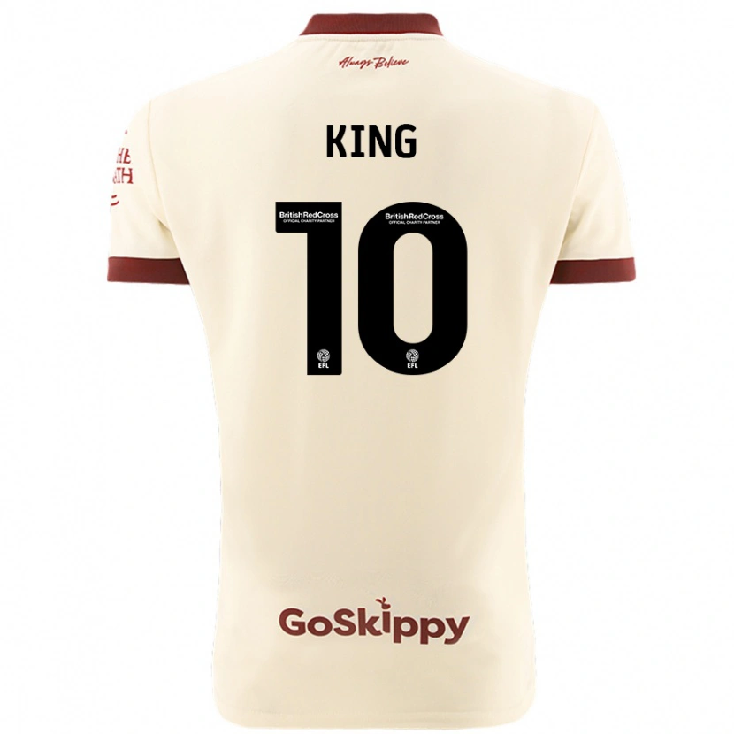 Danxen Dames Andy King #10 Crèmewit Uitshirt Uittenue 2024/25 T-Shirt