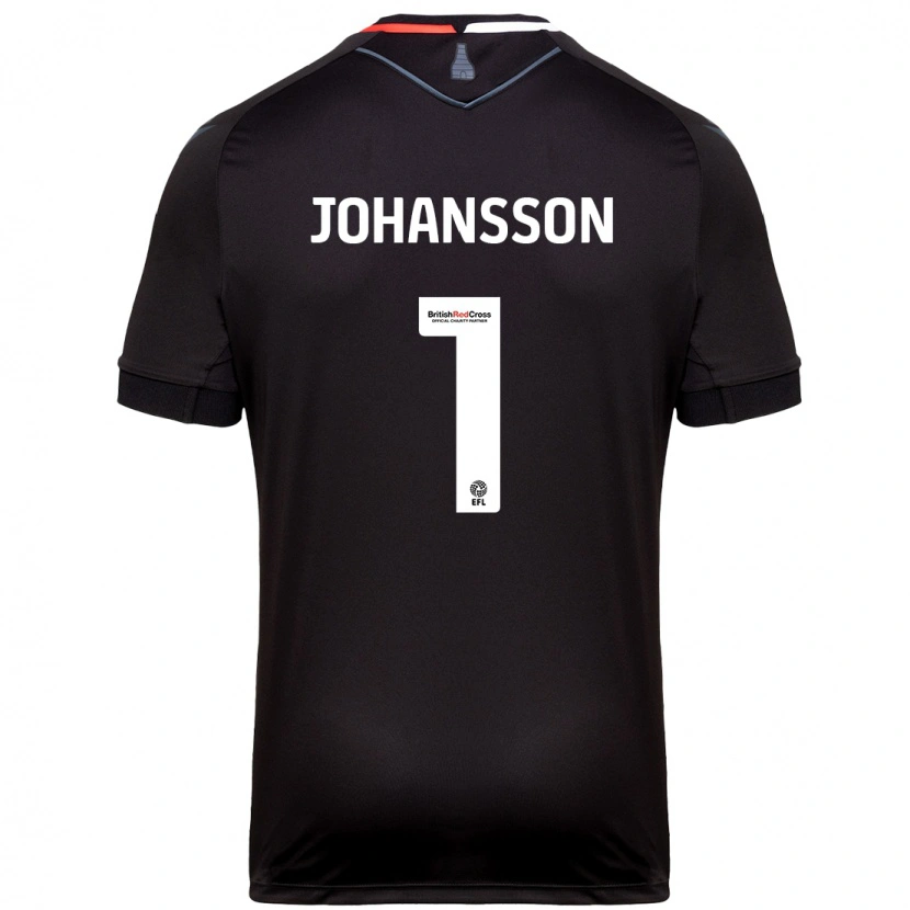Danxen Dames Viktor Johansson #1 Zwart Uitshirt Uittenue 2024/25 T-Shirt