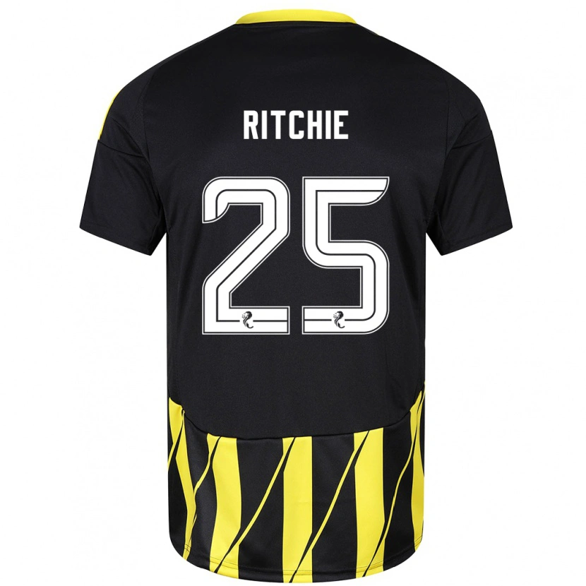 Danxen Dames Tom Ritchie #25 Zwart Geel Uitshirt Uittenue 2024/25 T-Shirt