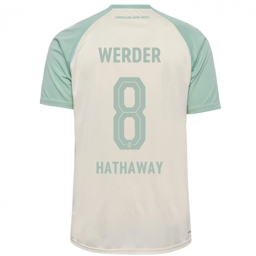 Danxen Dames Max Hathaway #8 Off-White Lichtgroen Uitshirt Uittenue 2024/25 T-Shirt