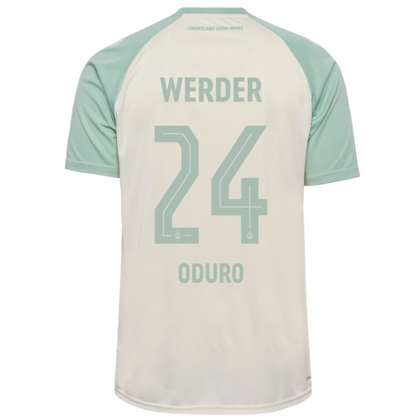 Danxen Dames Ricardo Oduro #24 Off-White Lichtgroen Uitshirt Uittenue 2024/25 T-Shirt