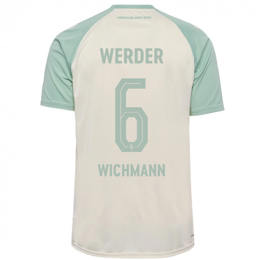 Danxen Dames Reena Wichmann #6 Off-White Lichtgroen Uitshirt Uittenue 2024/25 T-Shirt