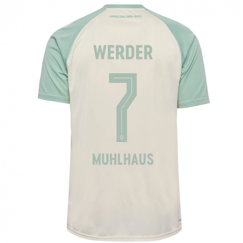 Danxen Dames Larissa Mühlhaus #7 Off-White Lichtgroen Uitshirt Uittenue 2024/25 T-Shirt
