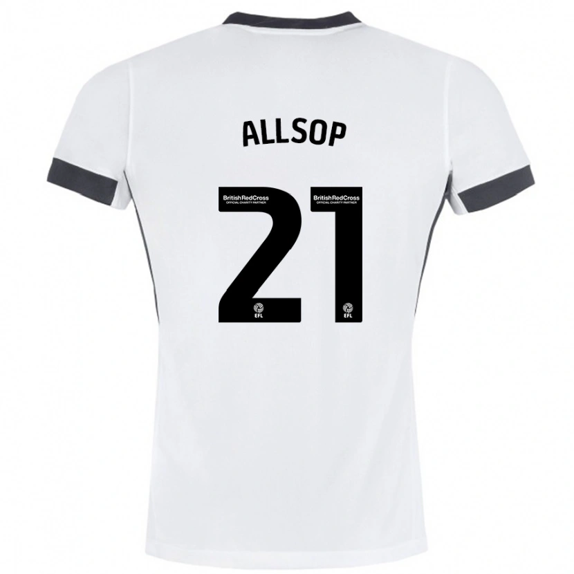 Danxen Dames Ryan Allsop #21 Wit Zwart Uitshirt Uittenue 2024/25 T-Shirt