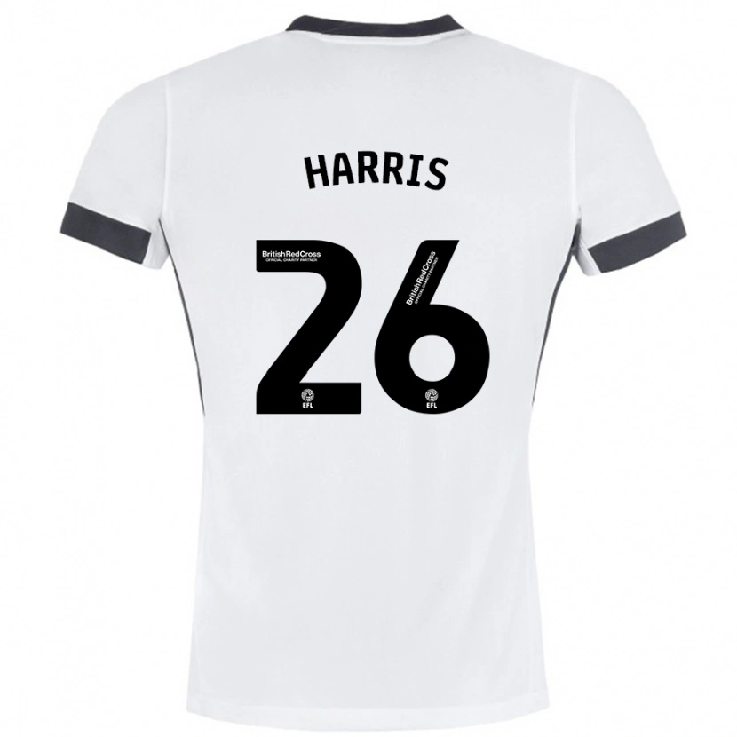 Danxen Dames Luke Harris #26 Wit Zwart Uitshirt Uittenue 2024/25 T-Shirt