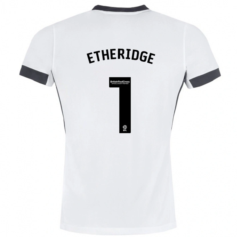 Danxen Dames Neil Etheridge #1 Wit Zwart Uitshirt Uittenue 2024/25 T-Shirt