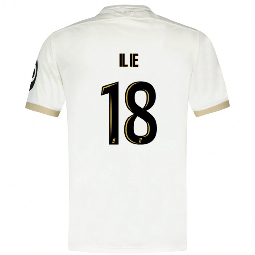 Danxen Dames Rareș Ilie #18 Wit Goud Uitshirt Uittenue 2024/25 T-Shirt