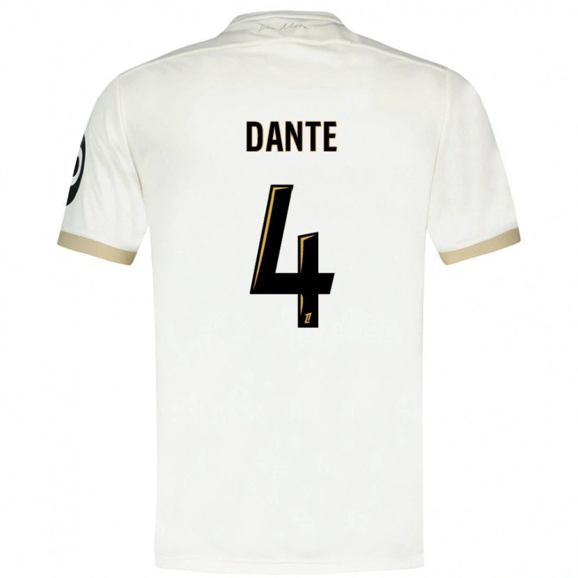 Danxen Dames Dante #4 Wit Goud Uitshirt Uittenue 2024/25 T-Shirt