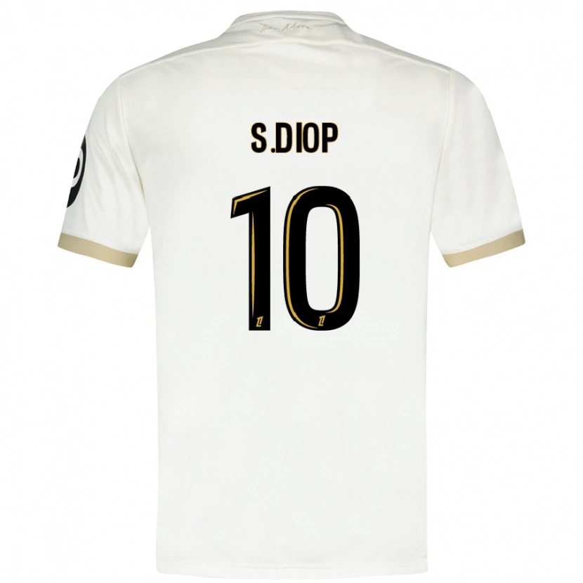 Danxen Dames Sofiane Diop #10 Wit Goud Uitshirt Uittenue 2024/25 T-Shirt