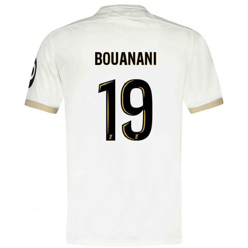 Danxen Dames Badredine Bouanani #19 Wit Goud Uitshirt Uittenue 2024/25 T-Shirt