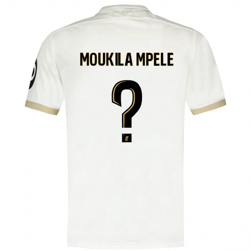 Danxen Dames Beny Moukila Mpele #0 Wit Goud Uitshirt Uittenue 2024/25 T-Shirt