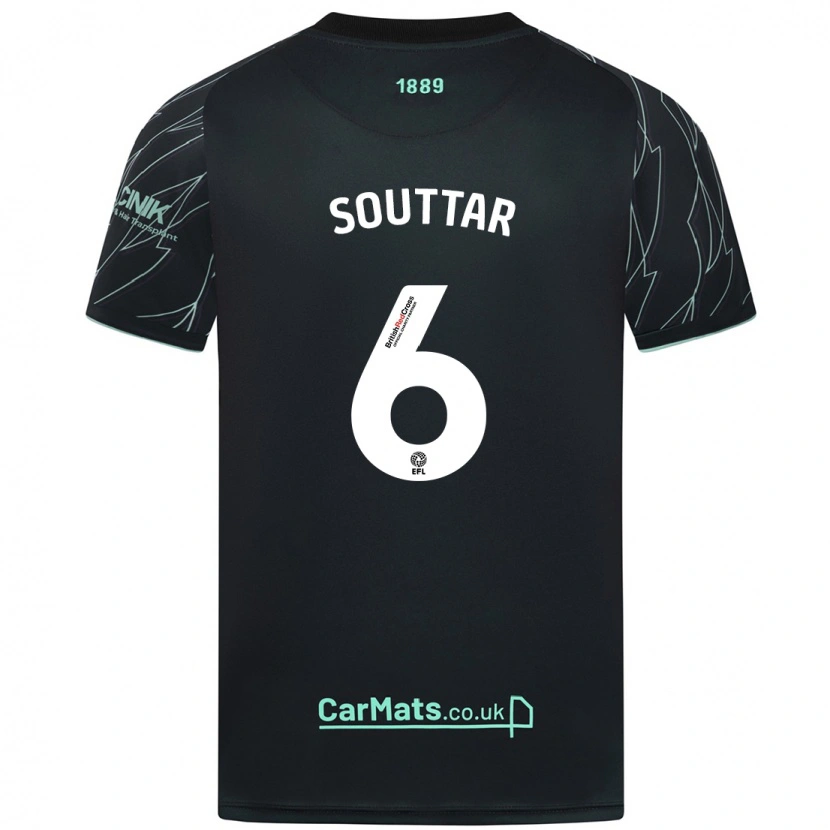 Danxen Dames Harry Souttar #6 Zwart Groen Uitshirt Uittenue 2024/25 T-Shirt