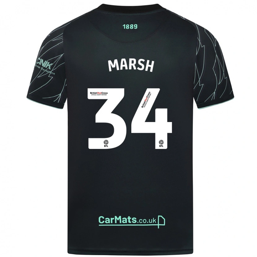 Danxen Dames Louie Marsh #34 Zwart Groen Uitshirt Uittenue 2024/25 T-Shirt