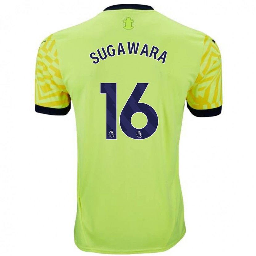 Danxen Dames Yukinari Sugawara #16 Geel Uitshirt Uittenue 2024/25 T-Shirt