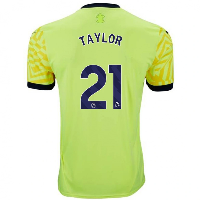 Danxen Dames Charlie Taylor #21 Geel Uitshirt Uittenue 2024/25 T-Shirt