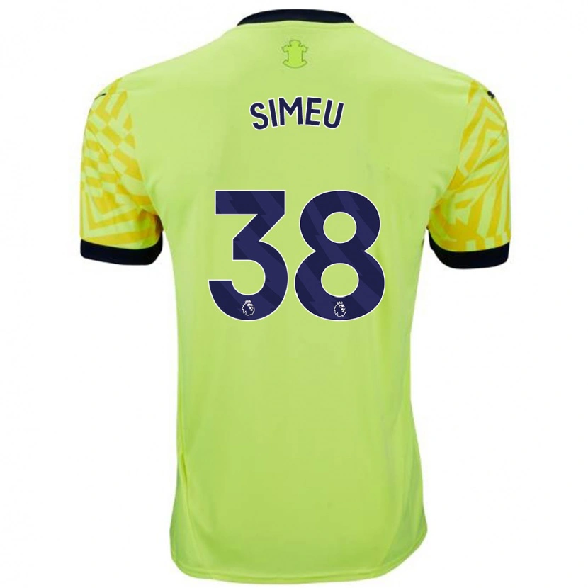 Danxen Dames Dynel Simeu #38 Geel Uitshirt Uittenue 2024/25 T-Shirt