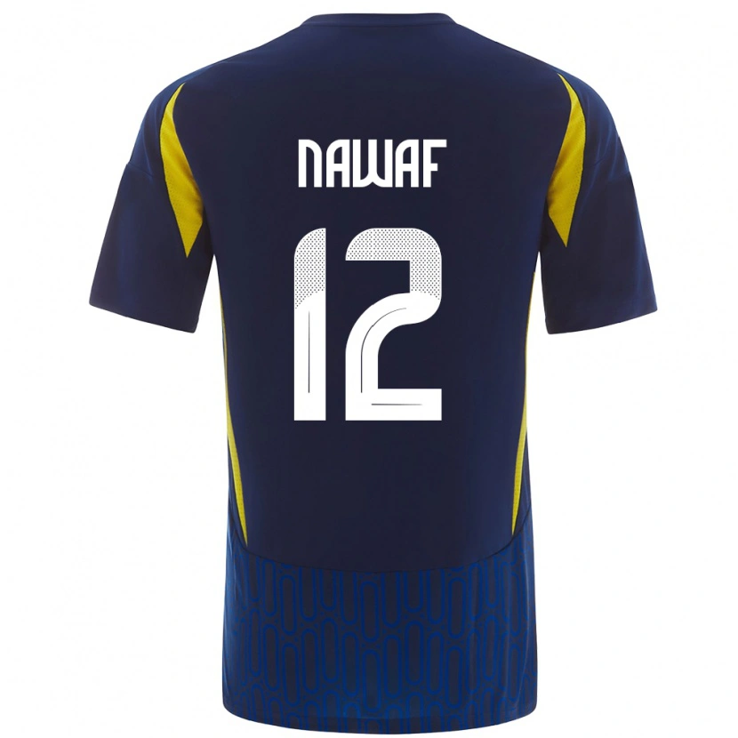 Danxen Dames Nawaf Al-Boushal #12 Blauw Geel Uitshirt Uittenue 2024/25 T-Shirt