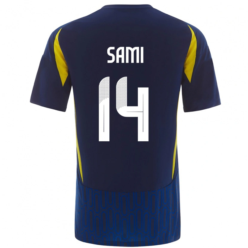 Danxen Dames Sami Al-Najei #14 Blauw Geel Uitshirt Uittenue 2024/25 T-Shirt