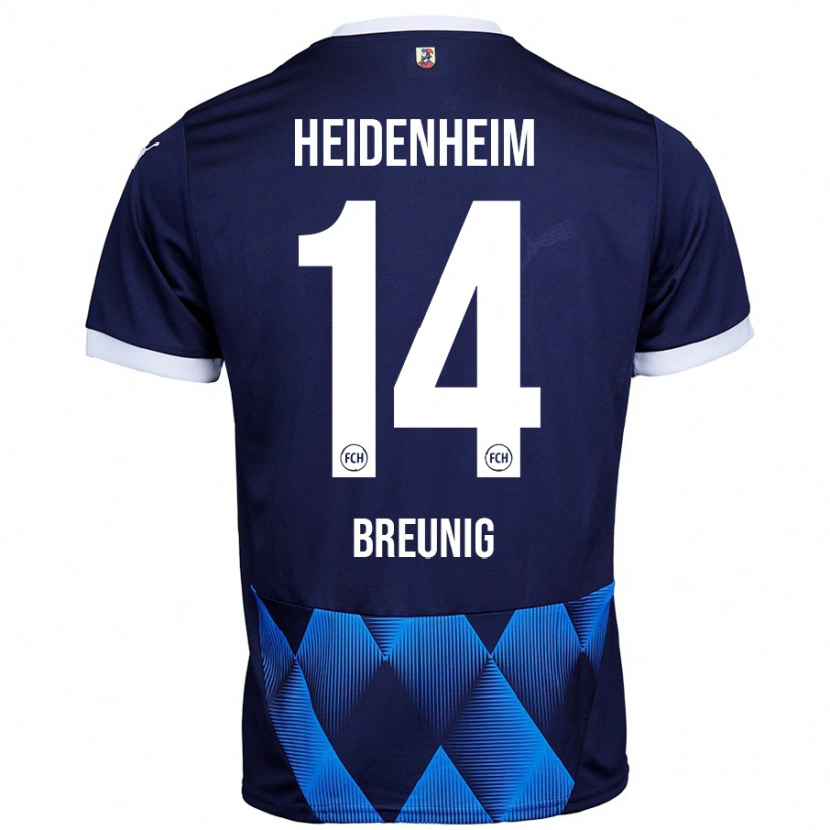 Danxen Dames Maximilian Breunig #14 Donker Marineblauw Uitshirt Uittenue 2024/25 T-Shirt
