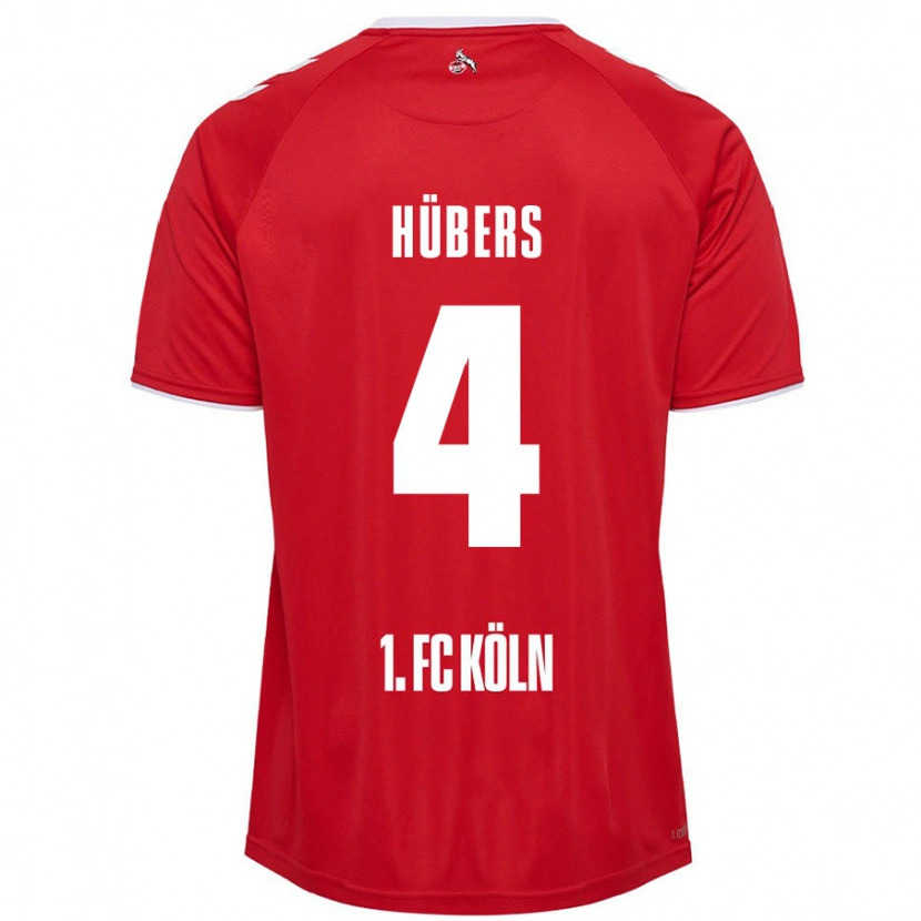 Danxen Dames Timo Hübers #4 Rood Wit Uitshirt Uittenue 2024/25 T-Shirt