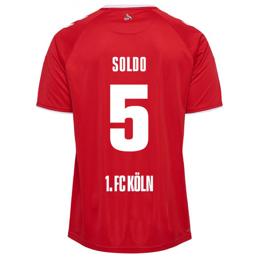 Danxen Dames Nikola Soldo #5 Rood Wit Uitshirt Uittenue 2024/25 T-Shirt