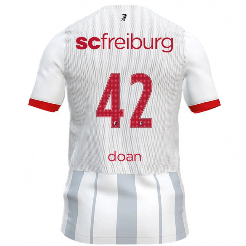 Danxen Dames Ritsu Doan #42 Wit Grijs Uitshirt Uittenue 2024/25 T-Shirt