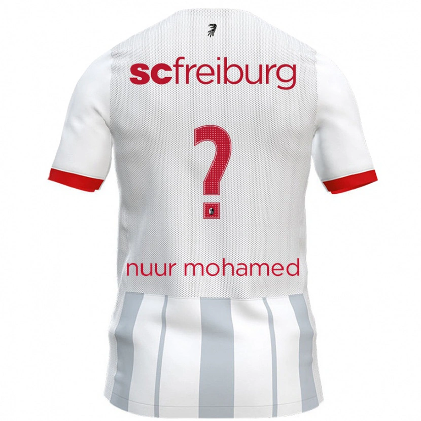 Danxen Dames Billal Nuur Mohamed #0 Wit Grijs Uitshirt Uittenue 2024/25 T-Shirt
