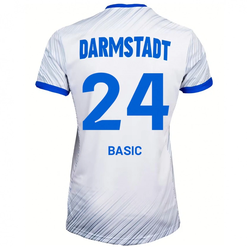 Danxen Dames Benjamin Basic #24 Wit Blauw Uitshirt Uittenue 2024/25 T-Shirt