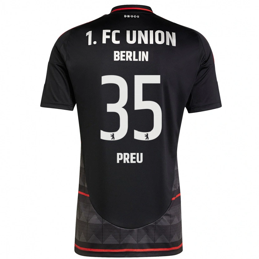 Danxen Dames David Preu #35 Zwart Uitshirt Uittenue 2024/25 T-Shirt