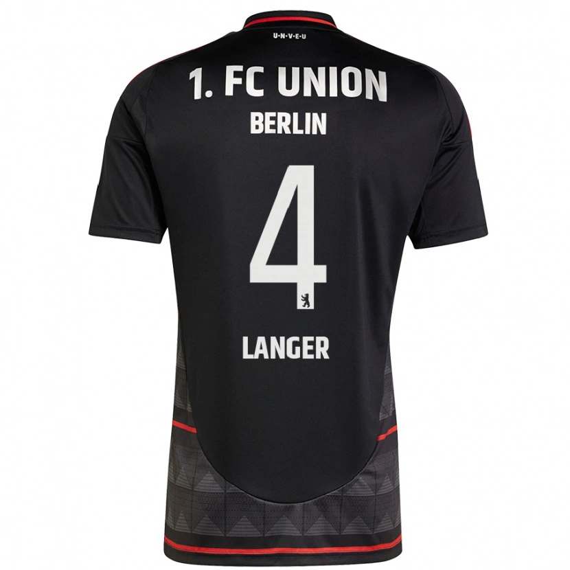 Danxen Dames Richard Langer #4 Zwart Uitshirt Uittenue 2024/25 T-Shirt