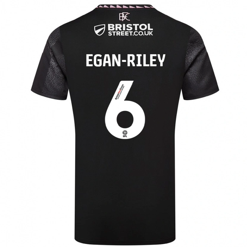 Danxen Dames Cj Egan-Riley #6 Zwart Uitshirt Uittenue 2024/25 T-Shirt