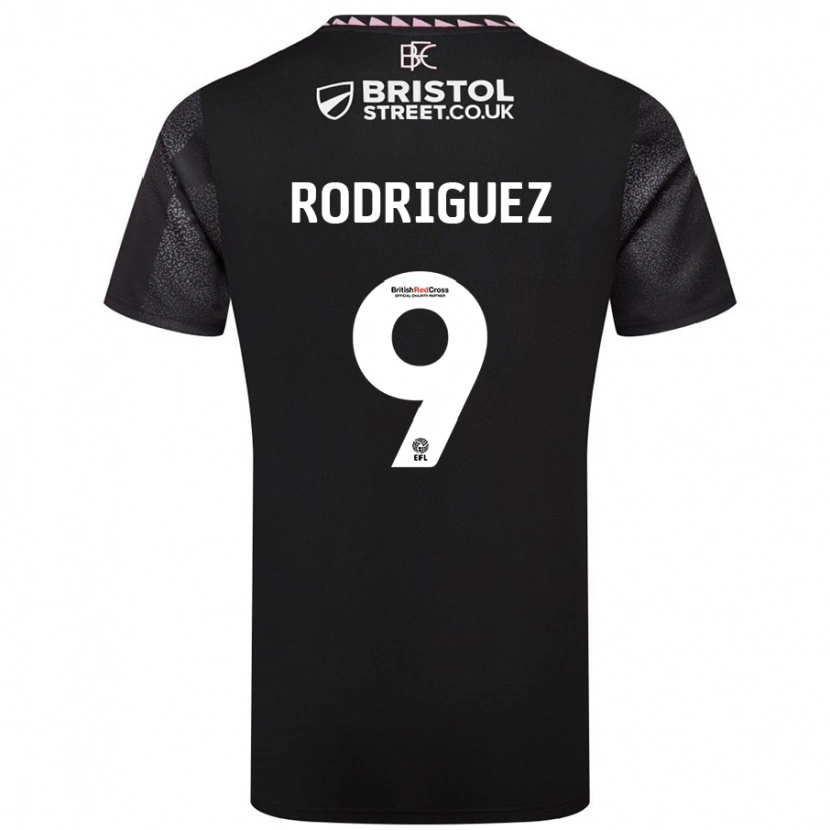 Danxen Dames Jay Rodríguez #9 Zwart Uitshirt Uittenue 2024/25 T-Shirt