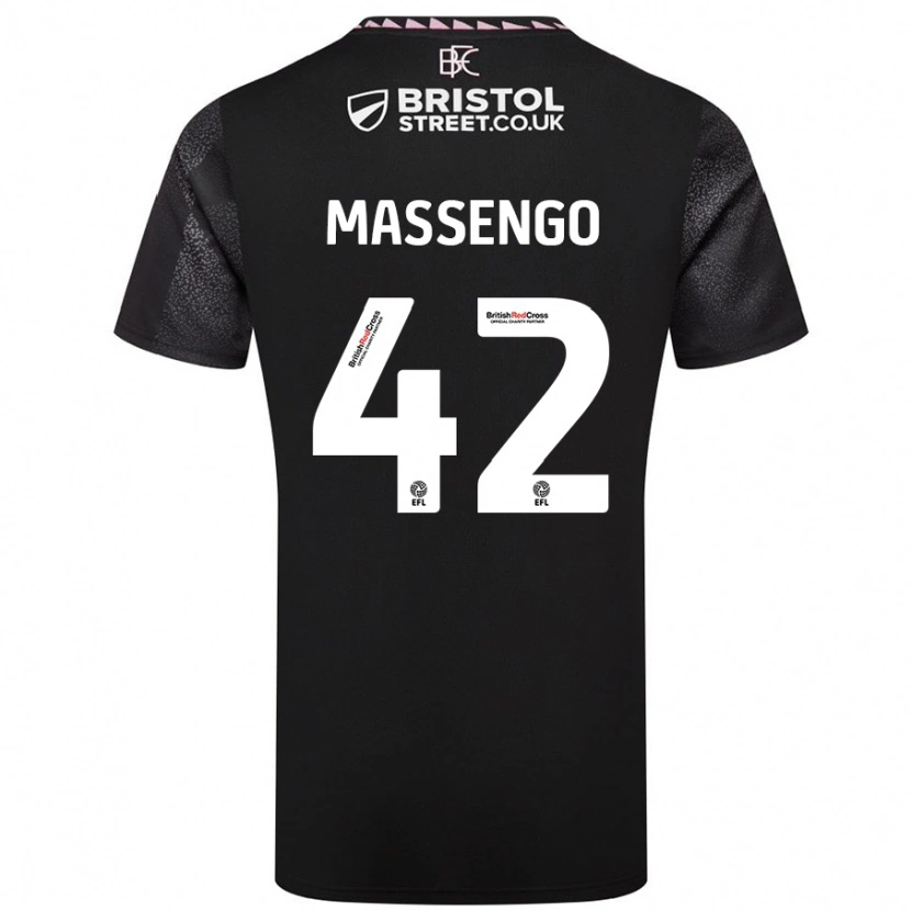 Danxen Dames Han-Noah Massengo #42 Zwart Uitshirt Uittenue 2024/25 T-Shirt