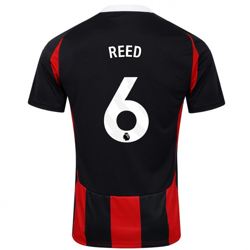Danxen Dames Harrison Reed #6 Zwart Rood Uitshirt Uittenue 2024/25 T-Shirt