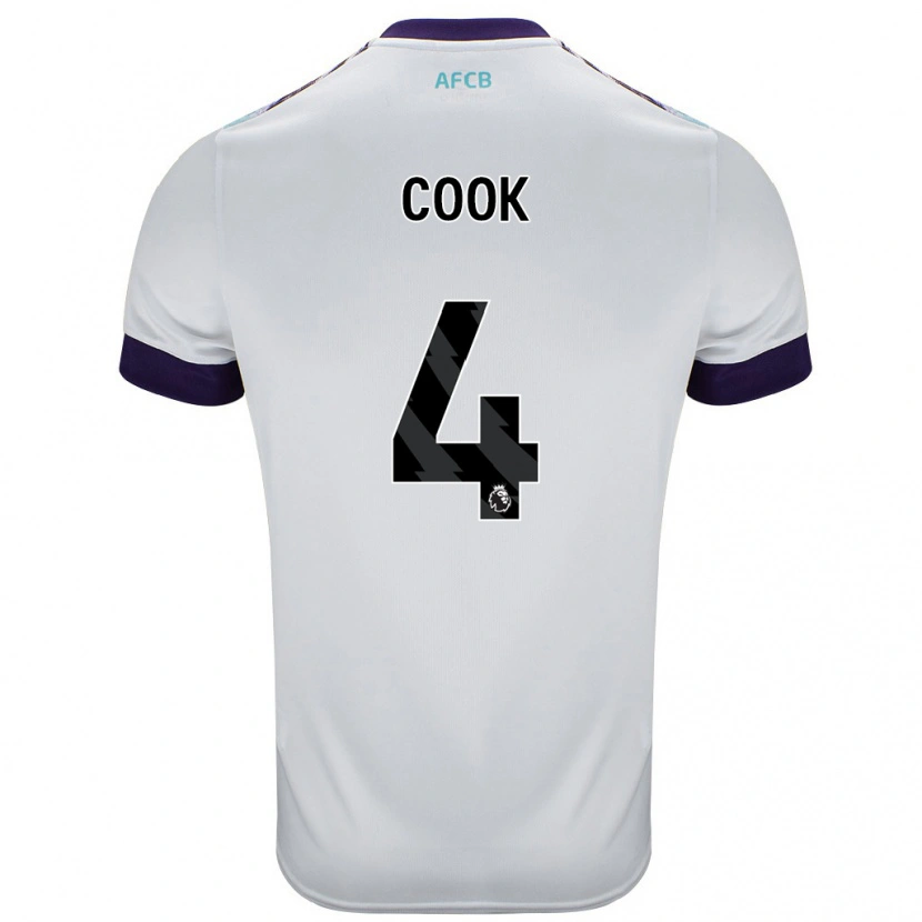 Danxen Dames Lewis Cook #4 Wit Groen Paars Uitshirt Uittenue 2024/25 T-Shirt