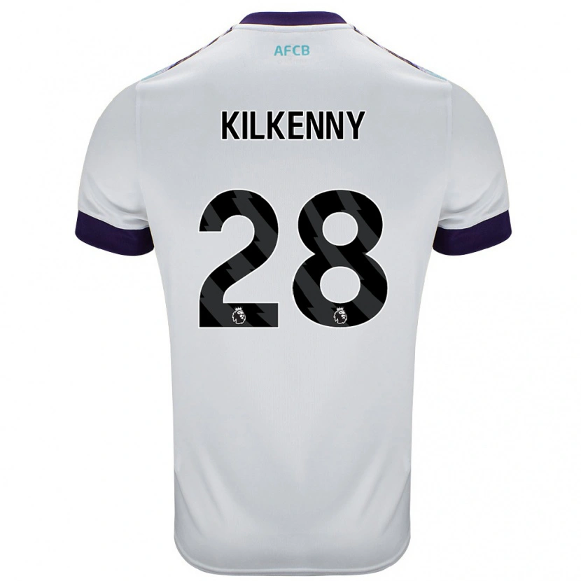 Danxen Dames Gavin Kilkenny #28 Wit Groen Paars Uitshirt Uittenue 2024/25 T-Shirt