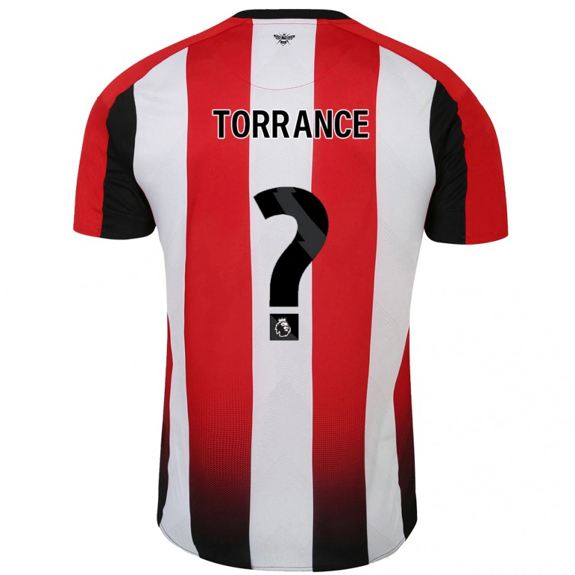 Danxen Kinderen Bruno Torrance #0 Rood Wit Thuisshirt Thuistenue 2024/25 T-Shirt