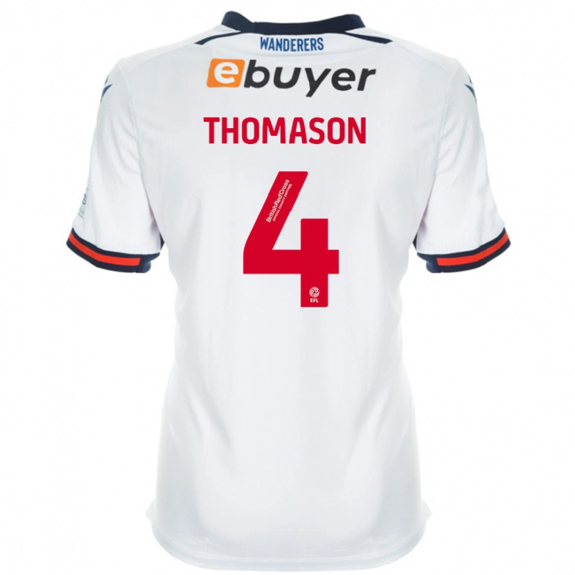 Danxen Kinderen George Thomason #4 Wit Thuisshirt Thuistenue 2024/25 T-Shirt