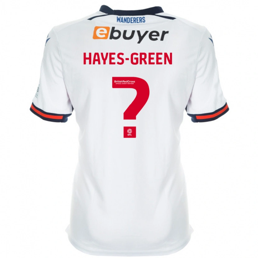 Danxen Kinderen Charlie Hayes-Green #0 Wit Thuisshirt Thuistenue 2024/25 T-Shirt